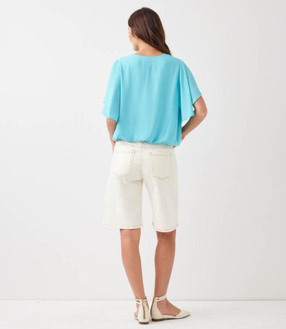 Flutter Sleeve V-Neck Top