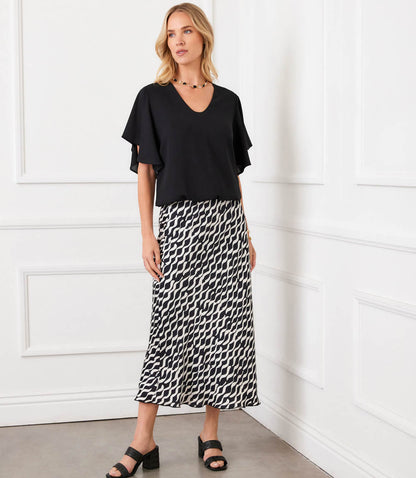 Flutter Sleeve V-Neck Top