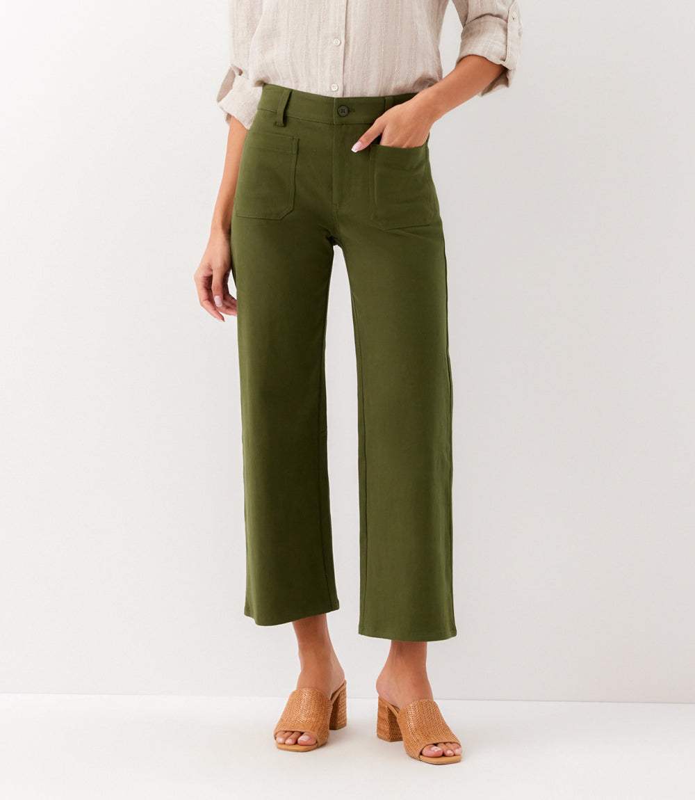 Petite Size Lauren Patch Pocket Cropped Pants
