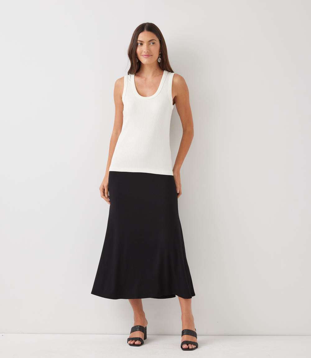 Ribbed Scoop Neck Tank