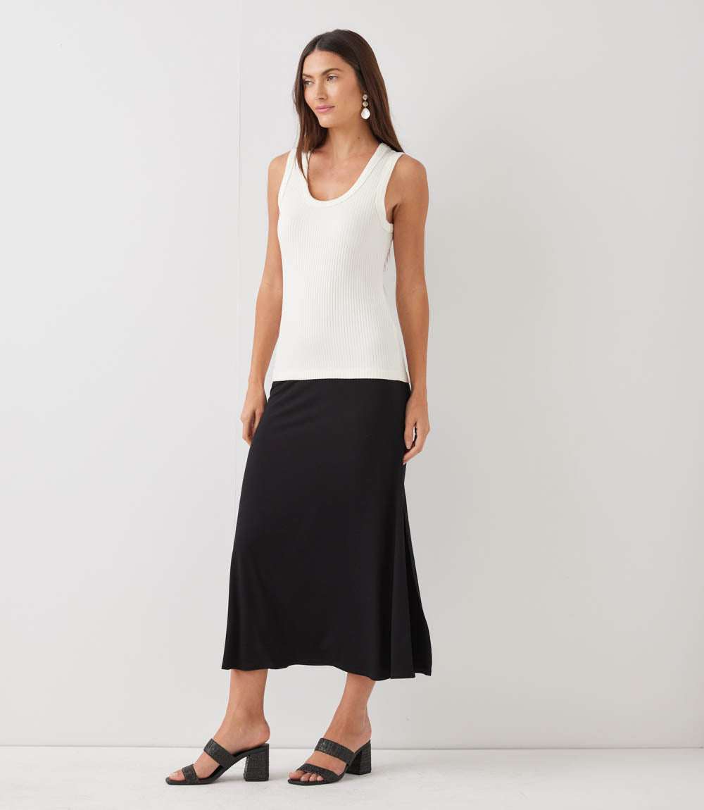 Ribbed Scoop Neck Tank