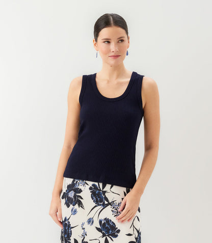 Ribbed Scoop Neck Tank