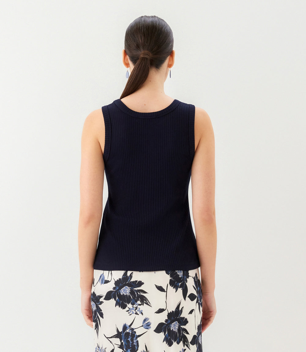 Ribbed Scoop Neck Tank