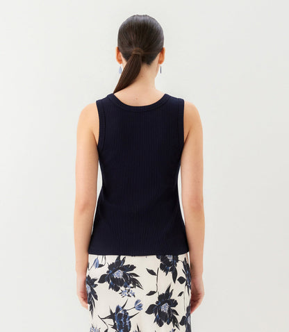 Ribbed Scoop Neck Tank