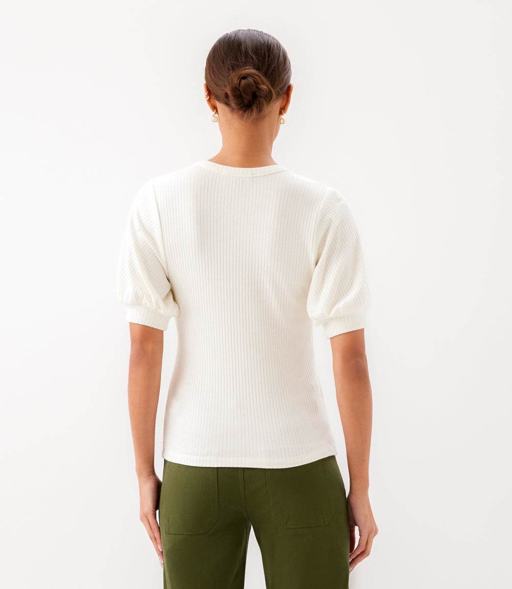 Ribbed Short Sleeve Top