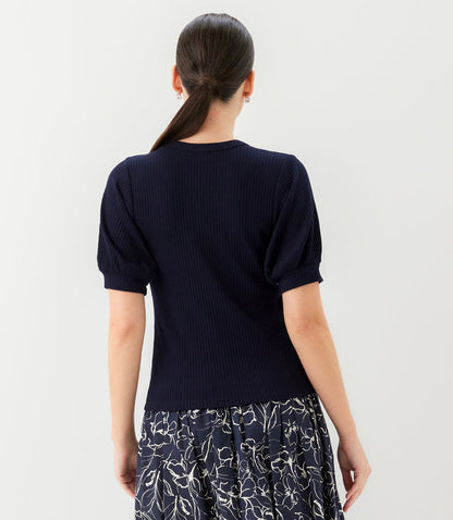 Ribbed Short Sleeve Top