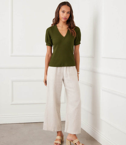 Ribbed Short Sleeve Top