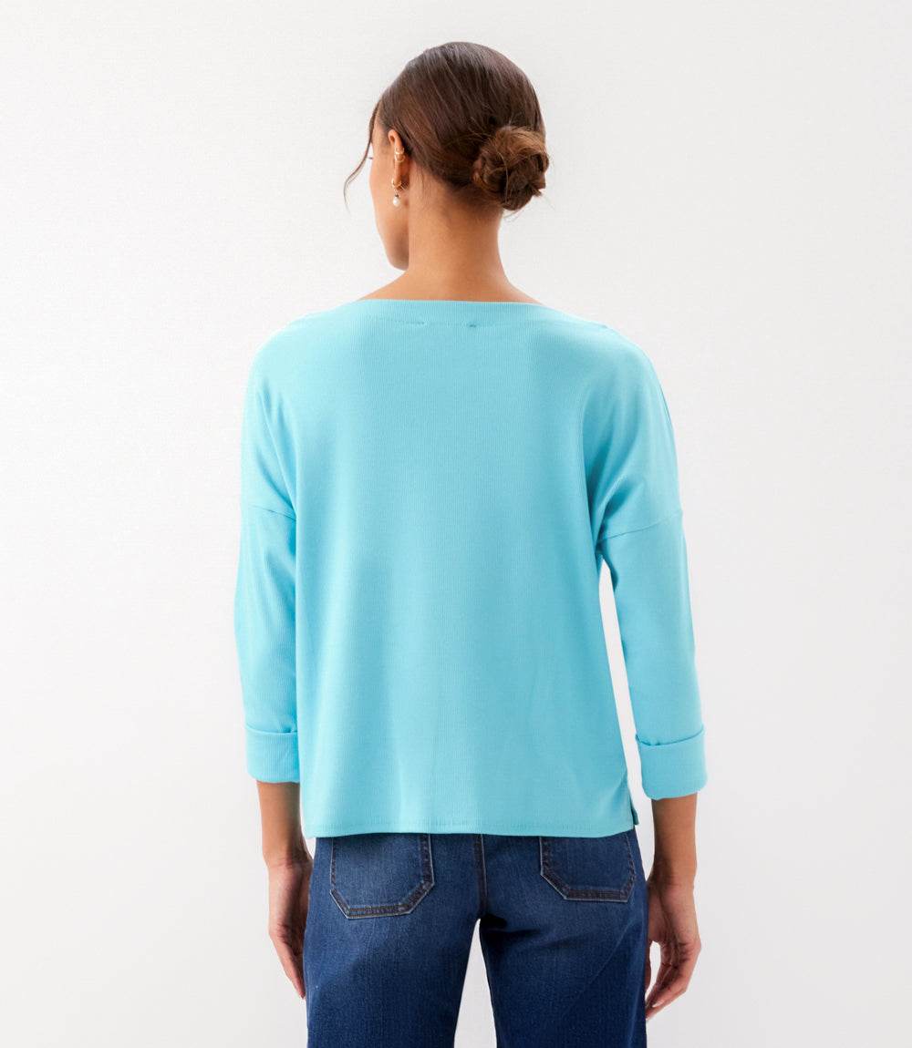 Ribbed Boatneck Top