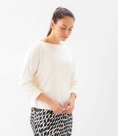 Ribbed Boatneck Top