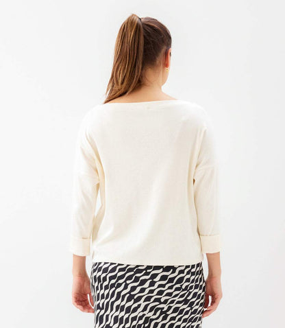 Ribbed Boatneck Top