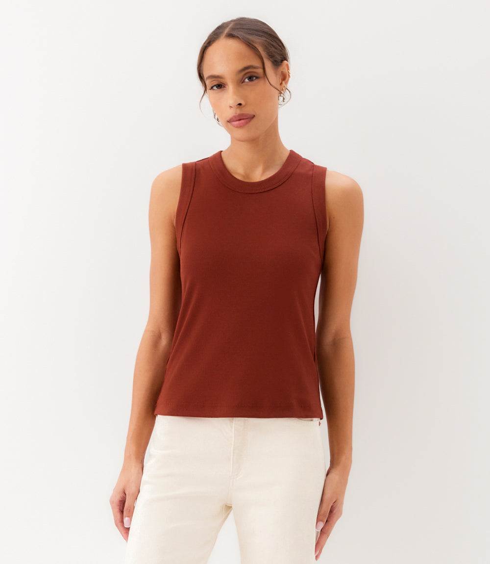 Ribbed Crewneck Tank