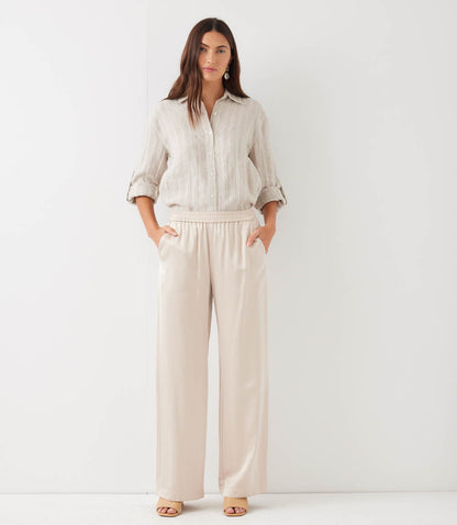 Satin Pull On Pants