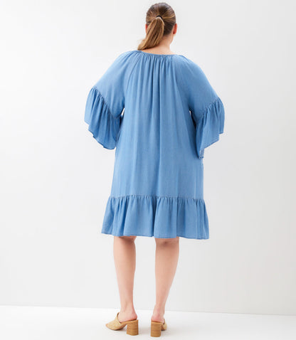 Plus Size Ruffle Hem Dress