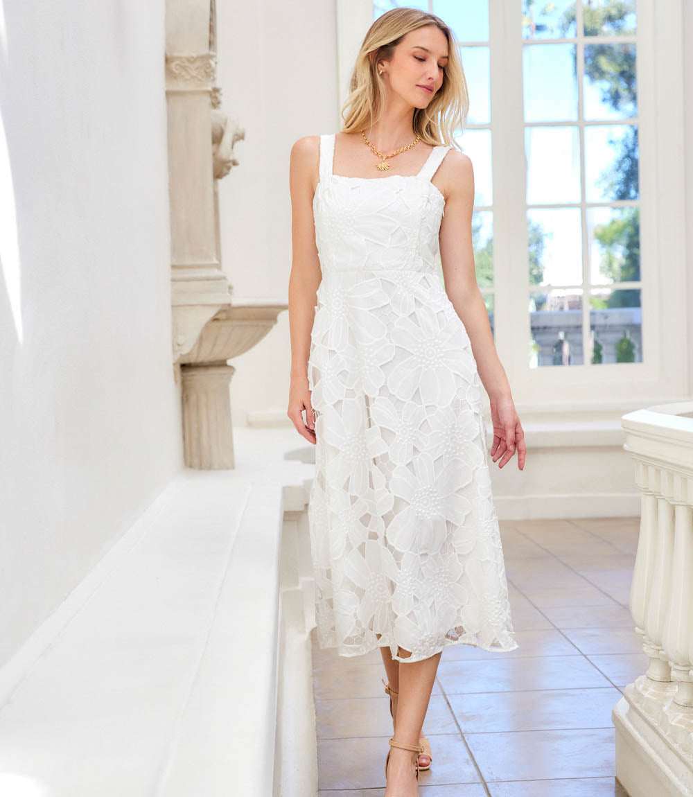 Embroidered Cut-Out Sundress