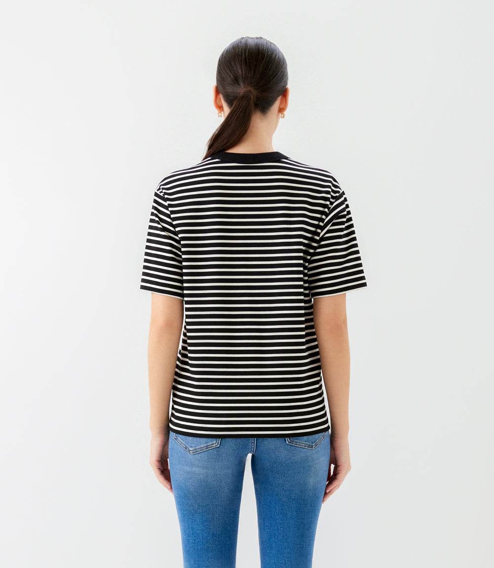 Stripe Short Sleeve Top