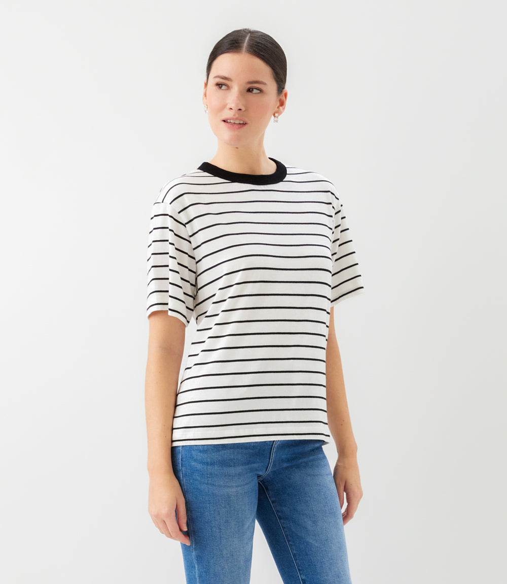 Stripe Short Sleeve Top