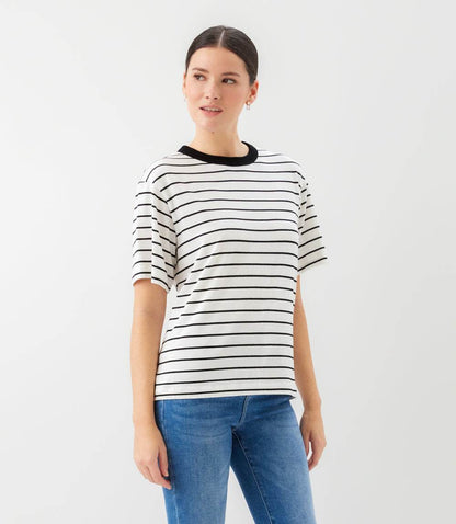 Stripe Short Sleeve Top