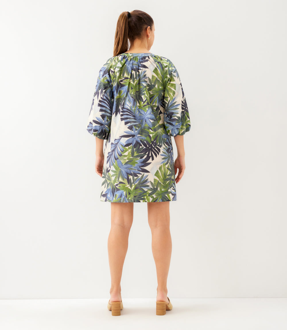 Petite Size Puff Sleeve Peasant Dress