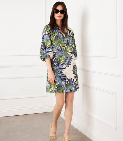 Petite Size Puff Sleeve Peasant Dress