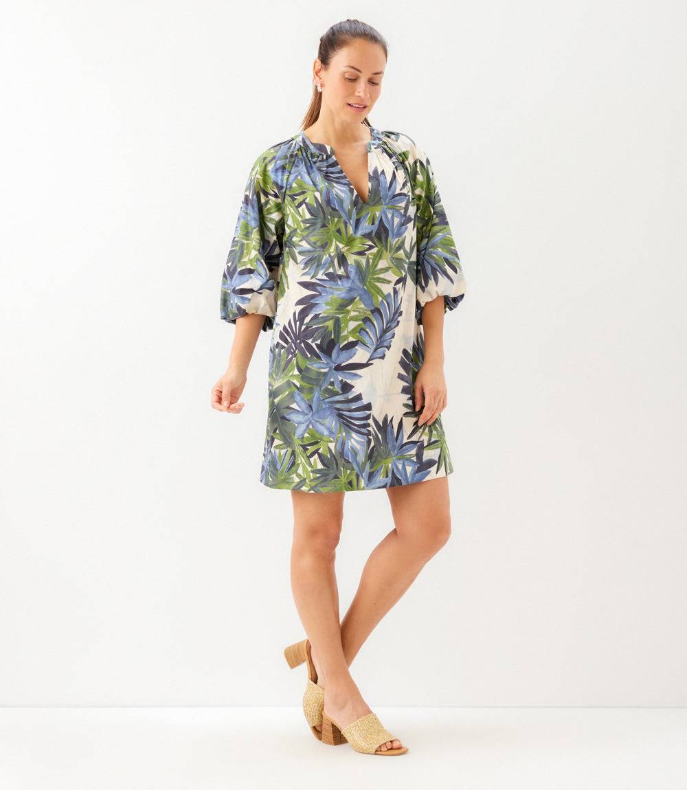Puff Sleeve Peasant Dress