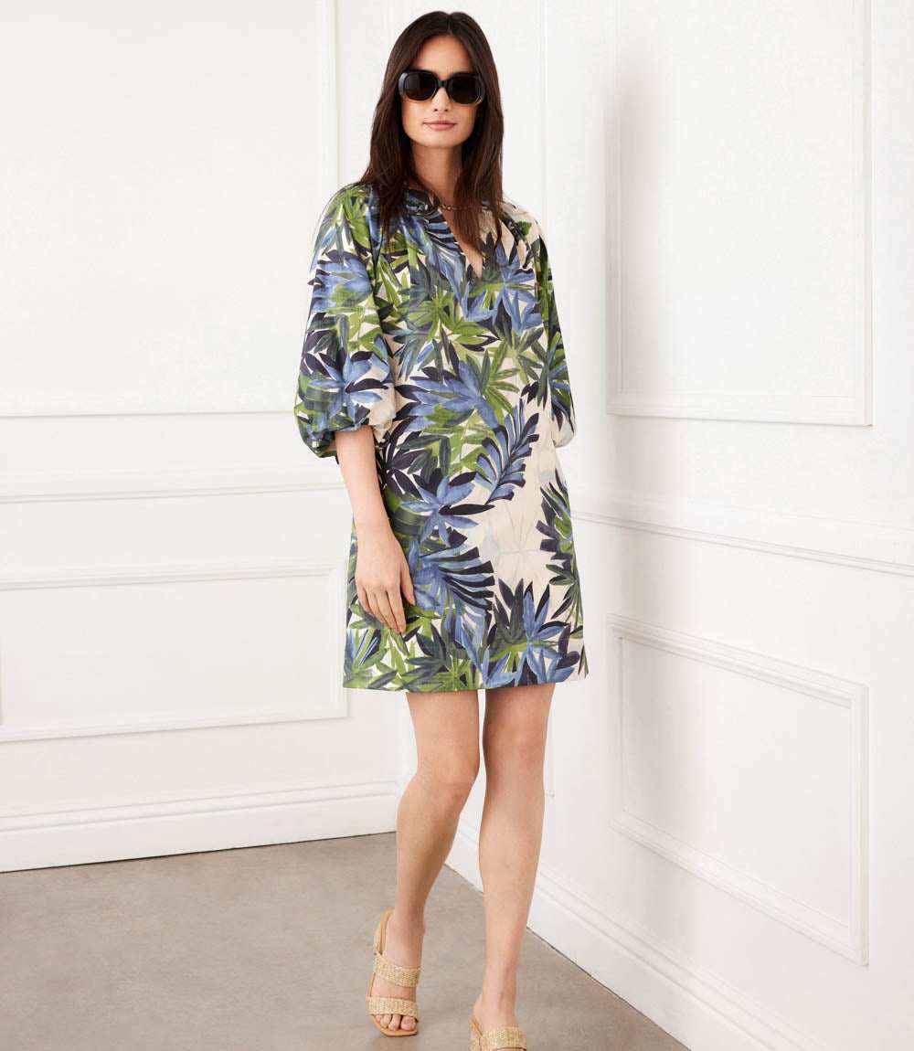 Puff Sleeve Peasant Dress