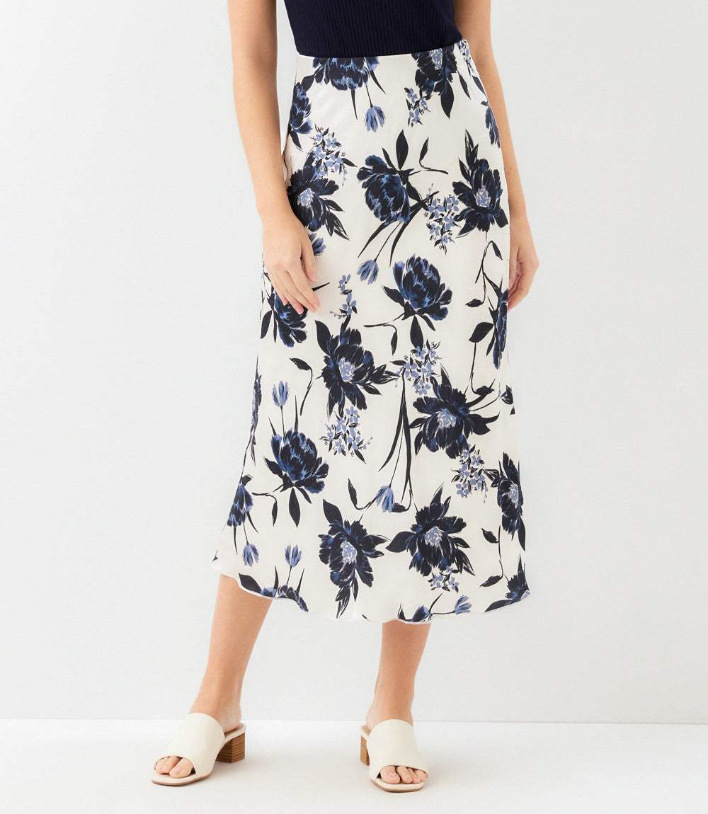 Satin Bias Cut Skirt
