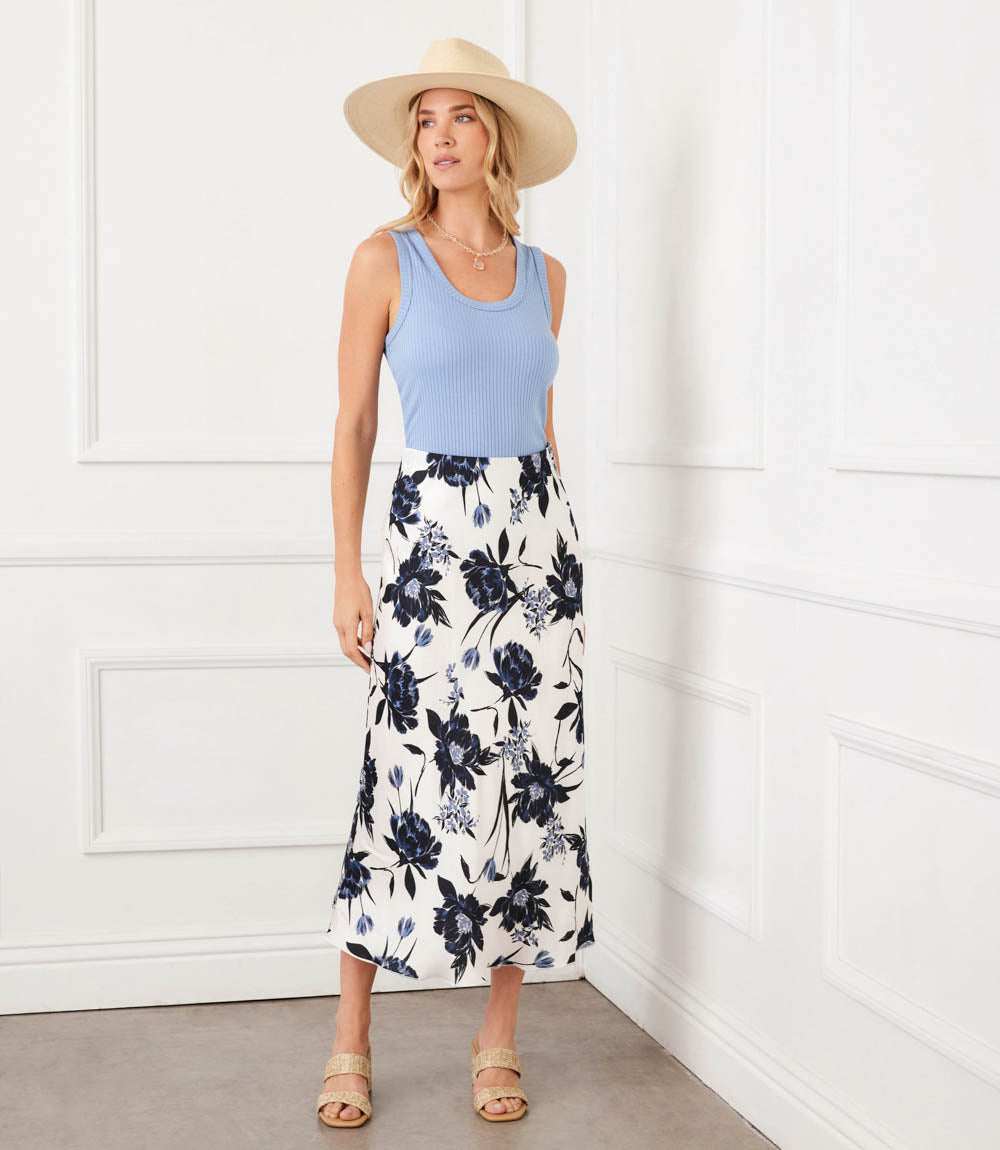 Satin Bias Cut Skirt