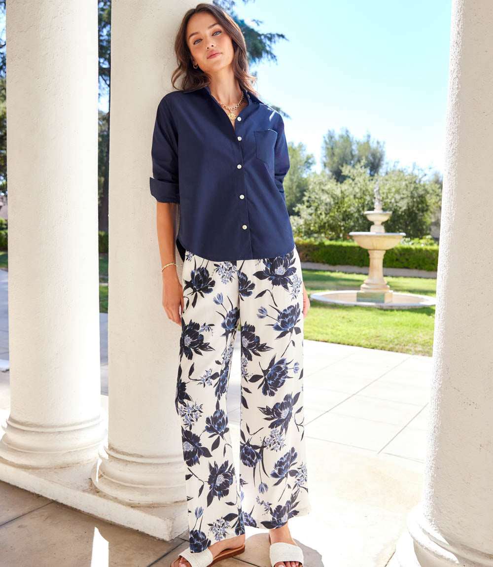Satin Wide-Leg Pants