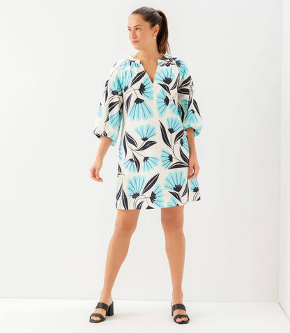 Petite Size Puff Sleeve Peasant Dress
