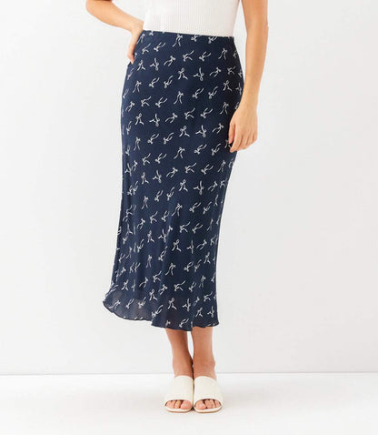 Bias Cut Midi Skirt