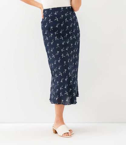 Bias Cut Midi Skirt
