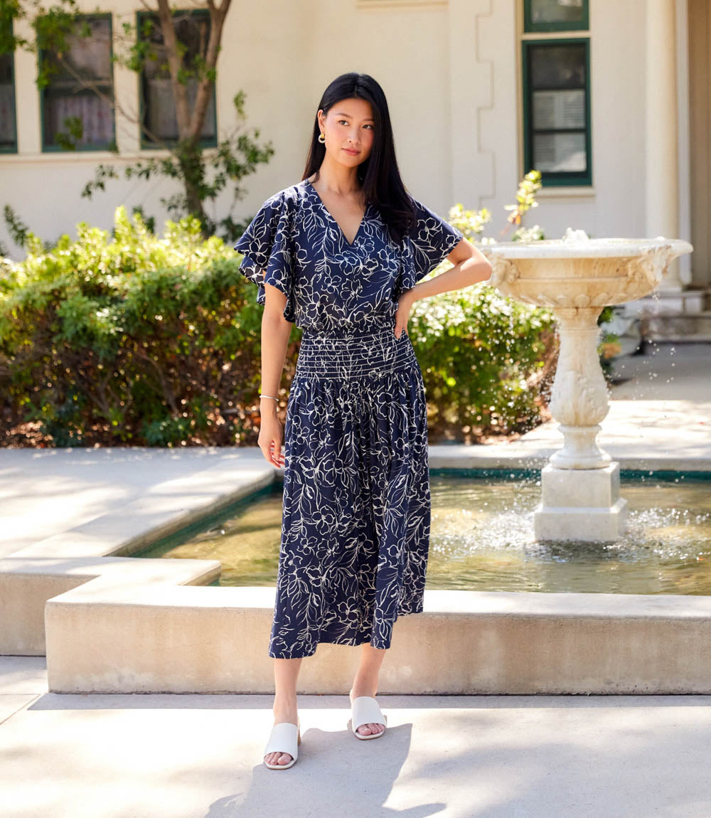 Flutter Sleeve V-Neck Top