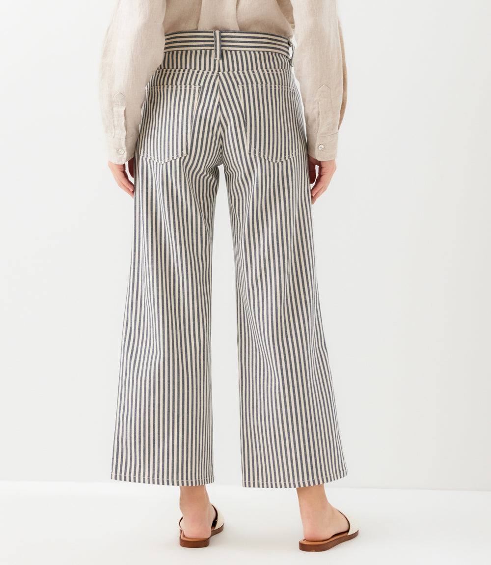 Stripe Cropped Jeans