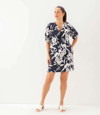 Puff Sleeve Peasant Dress