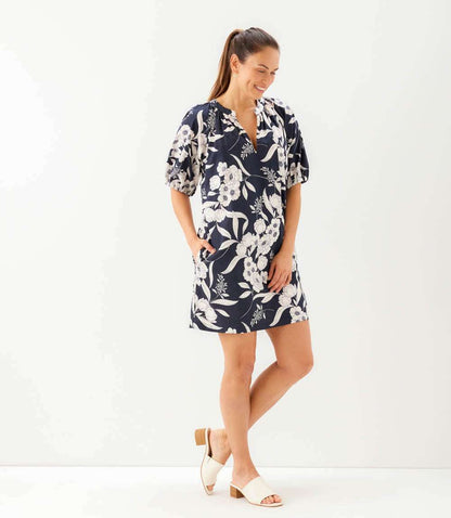 Puff Sleeve Peasant Dress