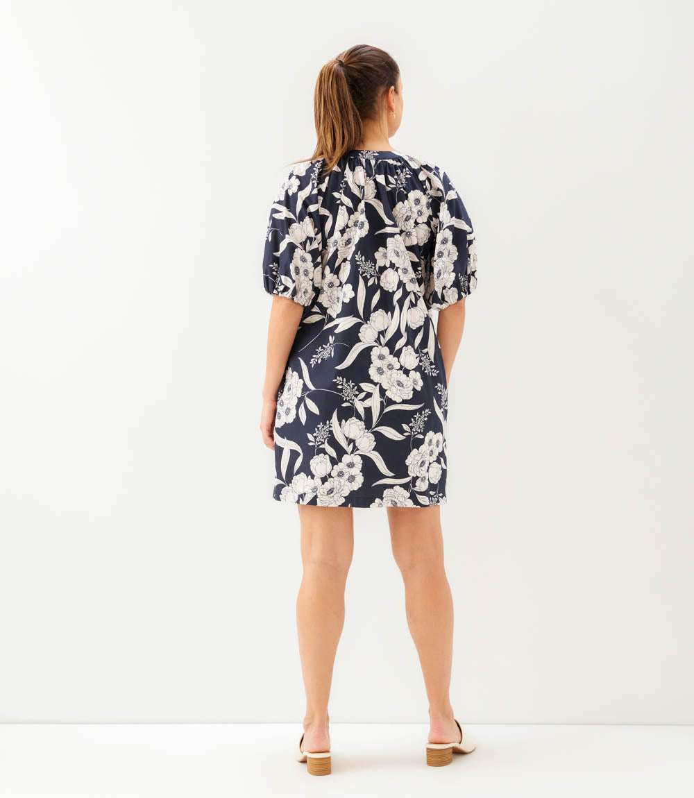 Puff Sleeve Peasant Dress