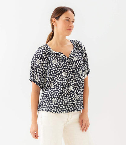 Puff Sleeve Peasant Top