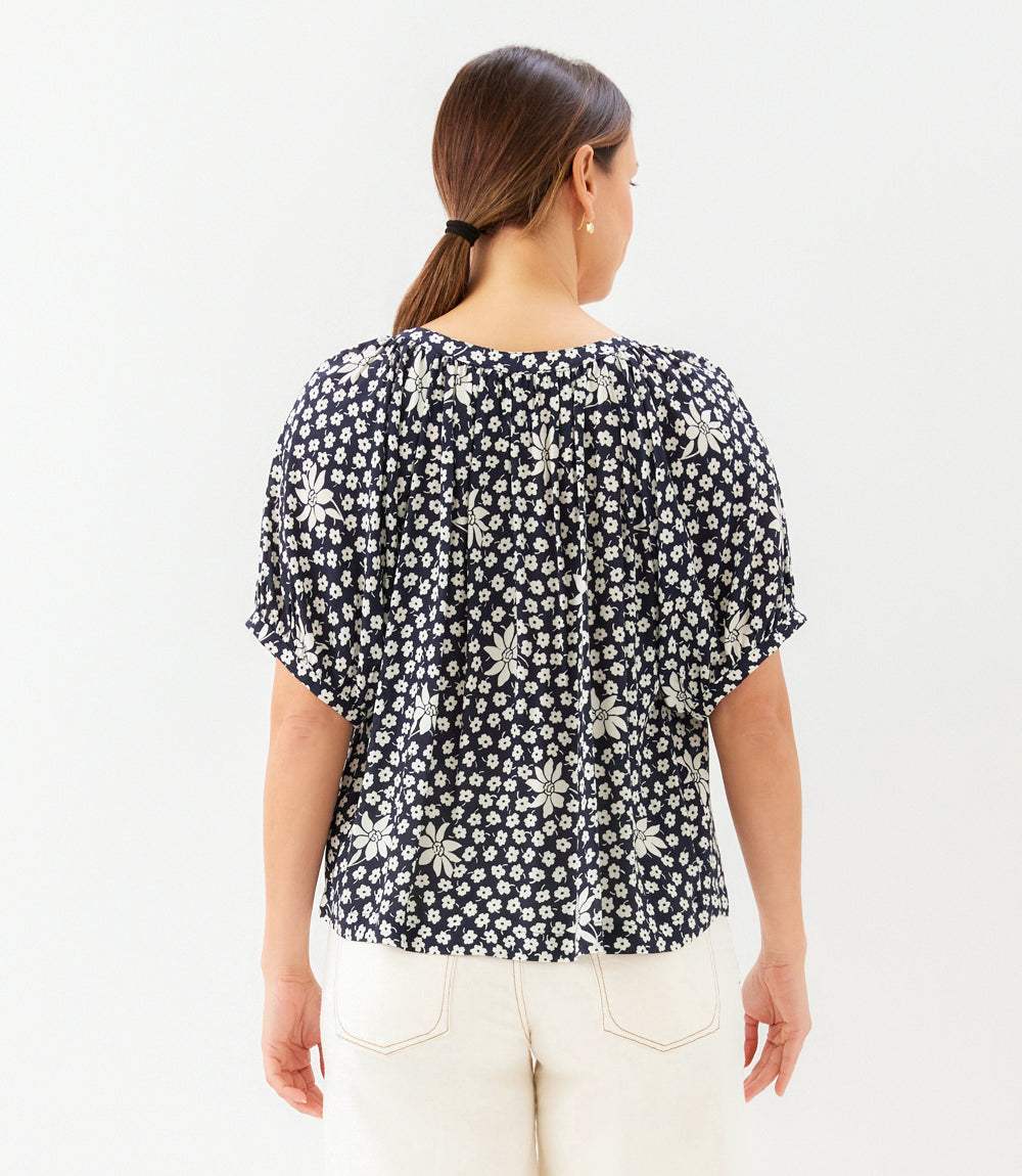 Puff Sleeve Peasant Top