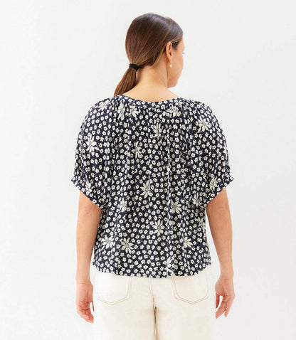Puff Sleeve Peasant Top