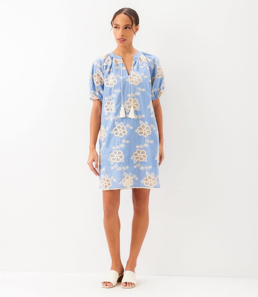 Puff Sleeve Tassel Dress