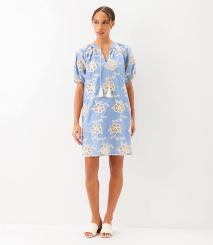 Puff Sleeve Tassel Dress