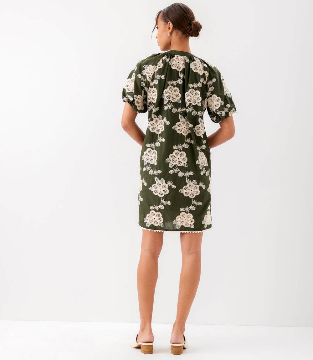 Puff Sleeve Tassel Dress