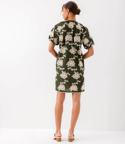 Puff Sleeve Tassel Dress