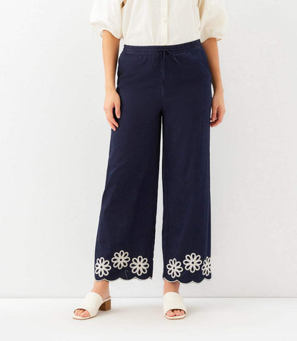Scallop Drawstring Pants