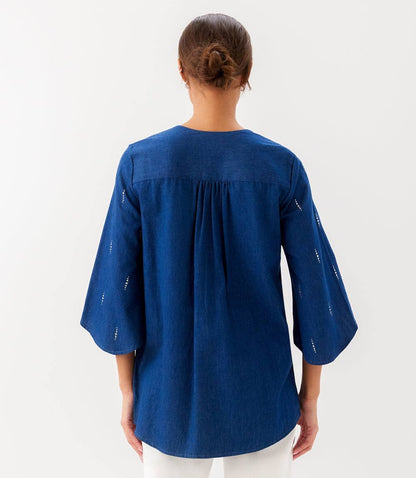 Petite Size Bracelet Sleeve Embellished Asymmetric Top