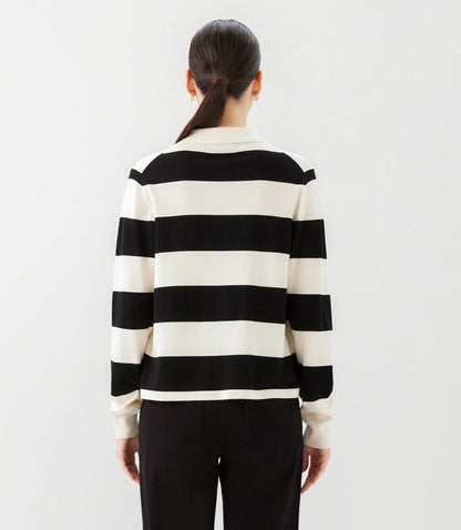 Game Day Collared Stripe Sweater