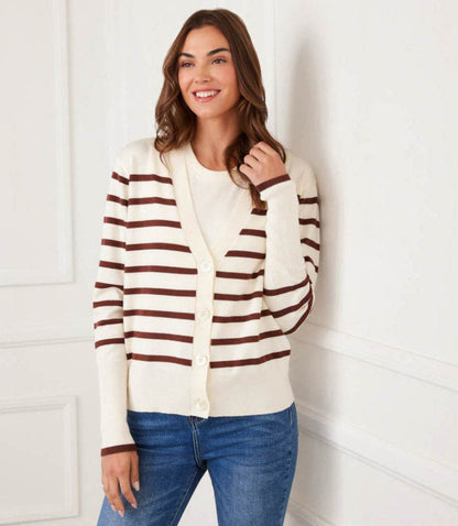 Stripe Cardigan Sweater