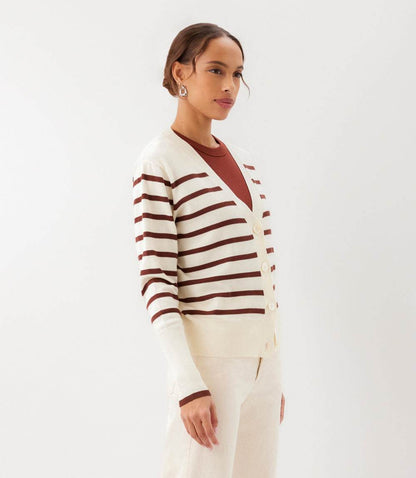 Stripe Cardigan Sweater