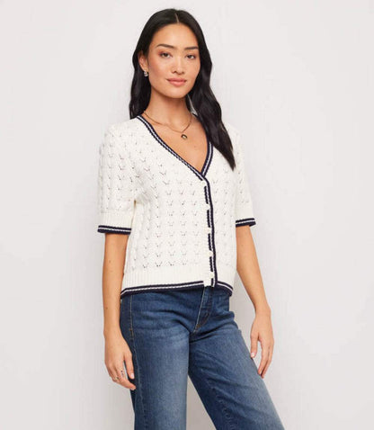 Petite Size Short Sleeve Cardigan Sweater