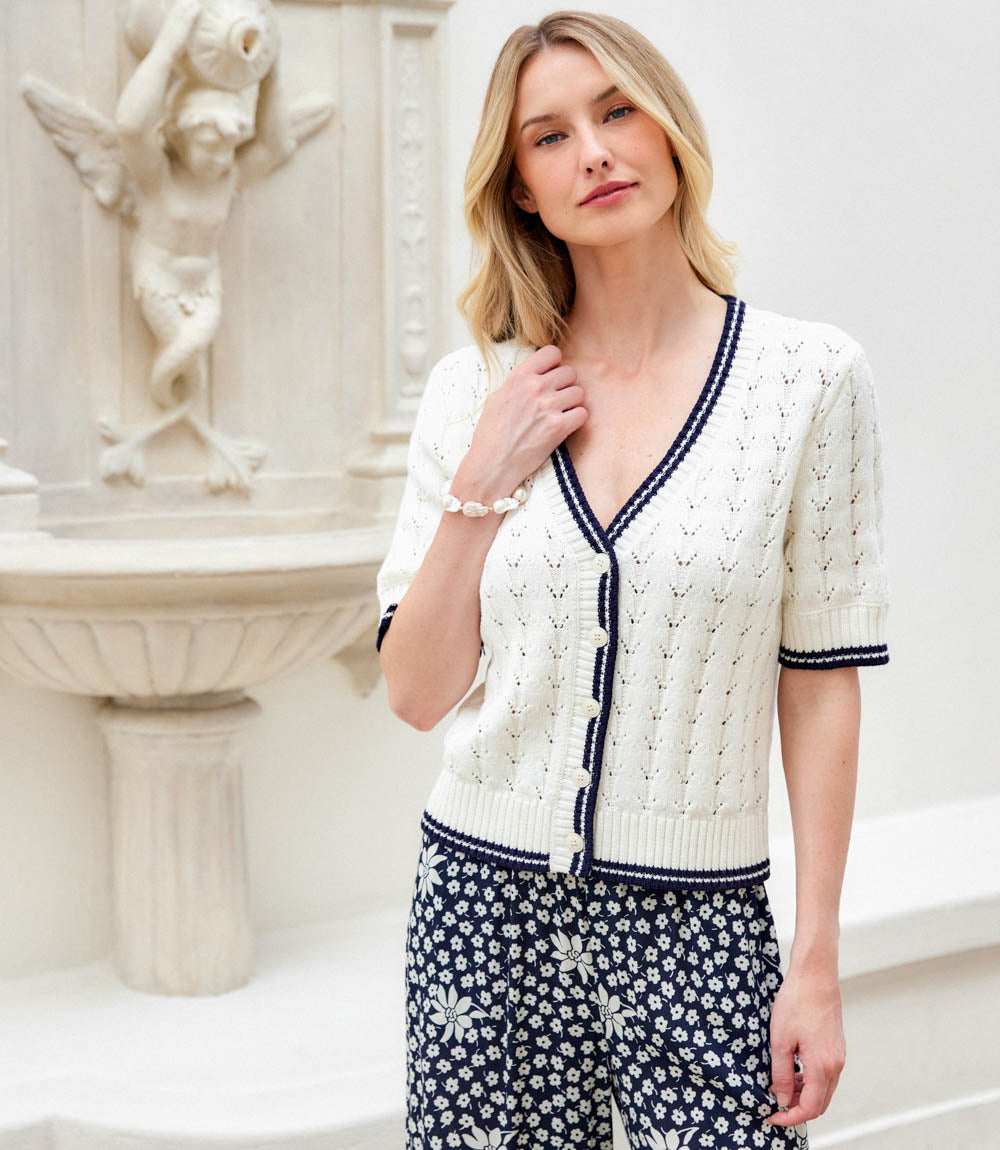 Short Sleeve Cardigan Sweater